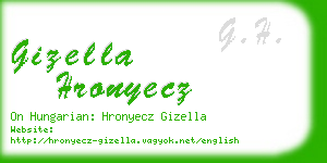 gizella hronyecz business card